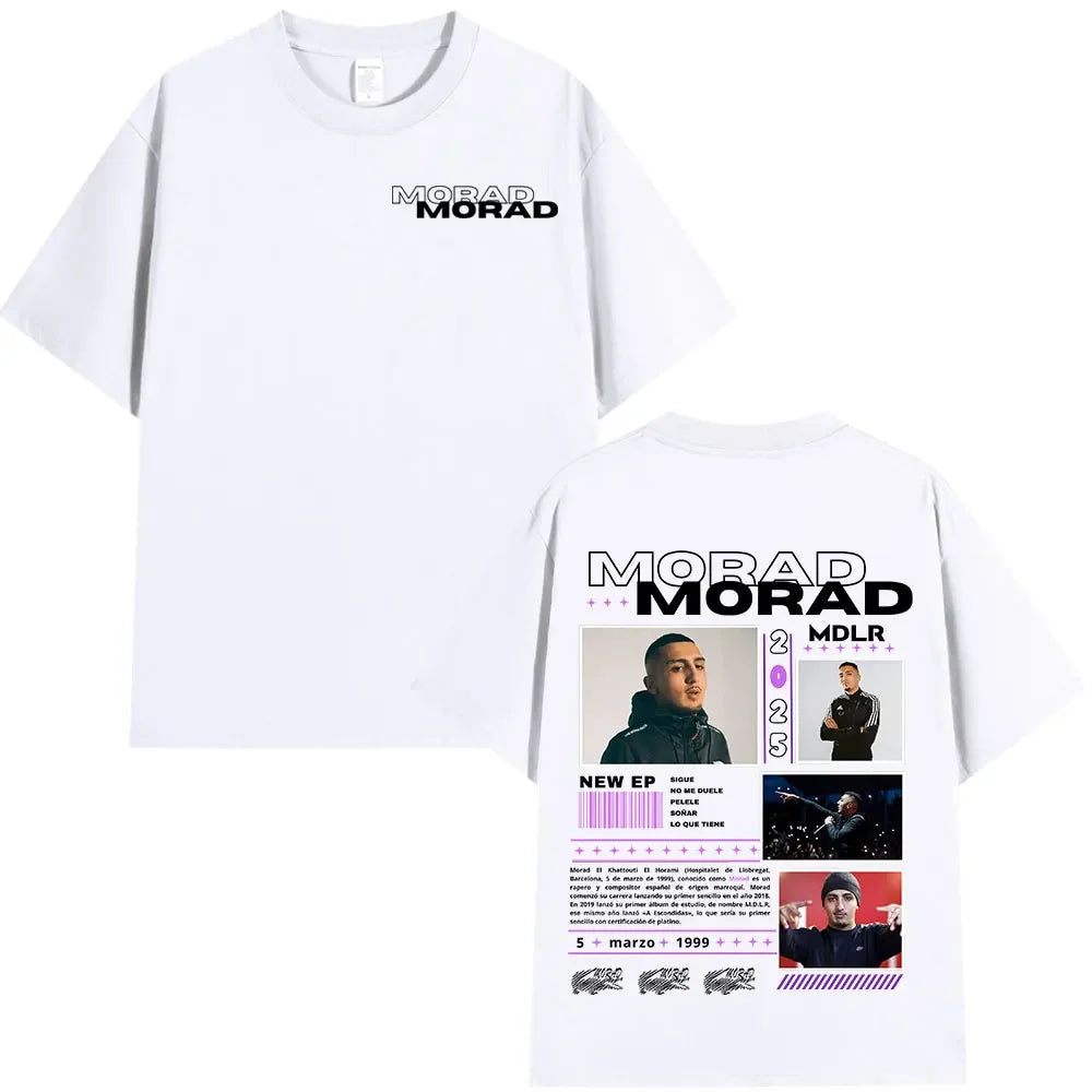 Rapper Morad M.D.L.R Graphic T Shirts Men Women Fashion Vintage T-shirt Cotton Casual Oversized Short Sleeve T-shirts Streetwear