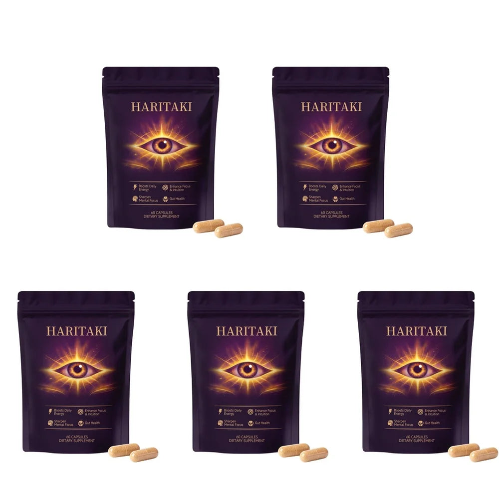Haritaki Third Eye Capsules for Digestive Balance & Regular Gut Support with Antioxidant Protection, 60 Organic Veggie Capsules