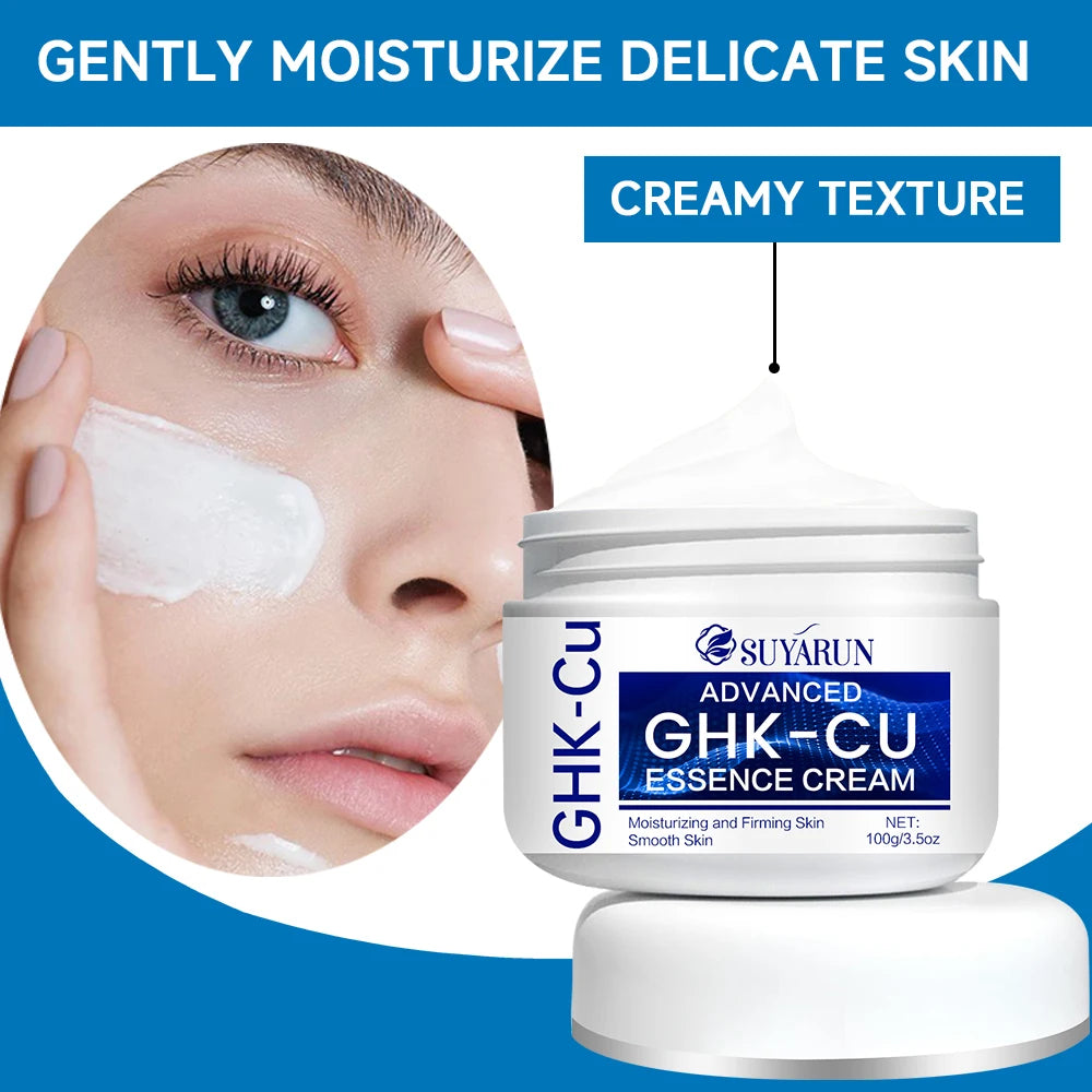 GHK-CU Cream - Anti-aging facial moisturizer, firming and moisturizing for all skin types, suitable for men and women.