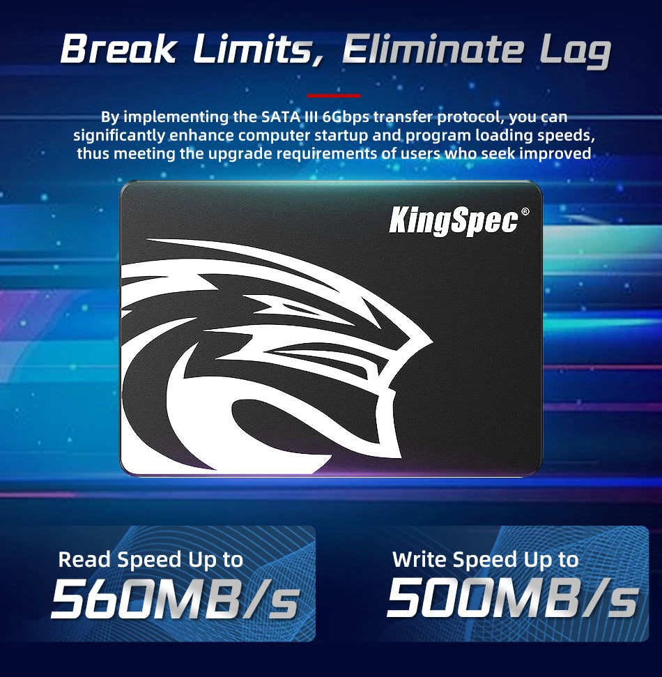KingSpec SSD 128GB 256gb 512gb 1tb Hard Drive 2tb 120 g 240g 2.5 Solid State Drive Hard Disk for Laptop Desktop PS4