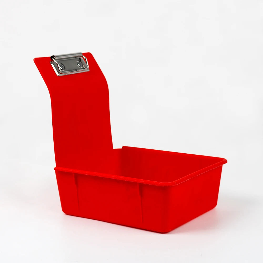 10pcs Multicolor Dental Lab Work Pans Dentist Plastic Storage Sorting Box Organization Case with Clips
