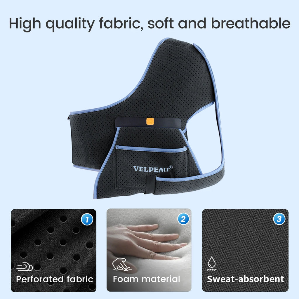 VELPEAU Breathable Shoulder Sling for Arm Fracture Dislocation and Rotator Cuff Tear, Shoulder Immobilizer for Both Arms