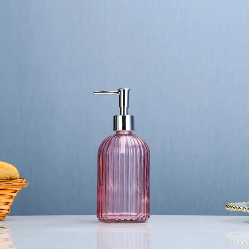 420ml Bathroom Empty Pump Bottle Modern Shower Gel Press Shampoo Dispensing Bottle Light Luxury Liquid Hand Soap Dispenser
