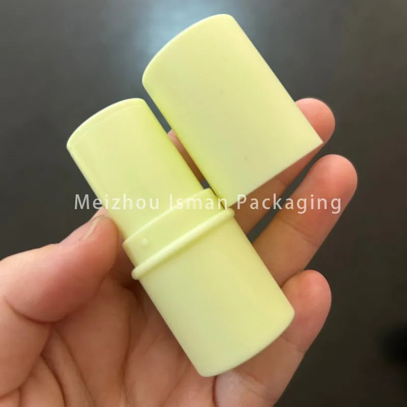 50Pcs Newest Refillable Fat 6g Matte Pink Cheek Lip Balm Packaging Foundation Stick Container Eyeshadow Concealer Stick Tubes