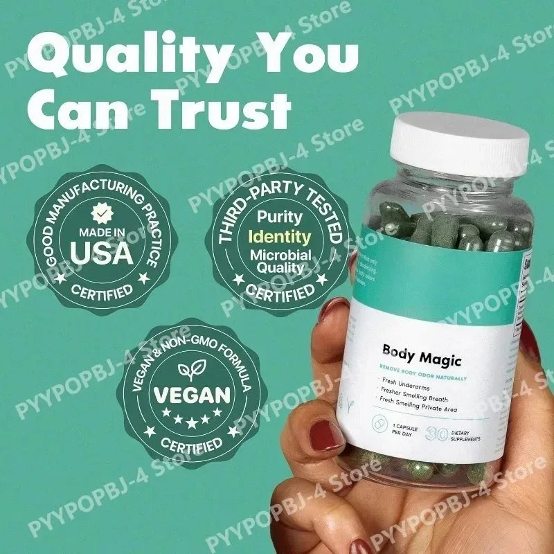 Chlorophyll Capsules with Parsley & Peppermint Leaf, Daily Freshness, Digestive Comfort & Wellness Support, Vegan 30 Count