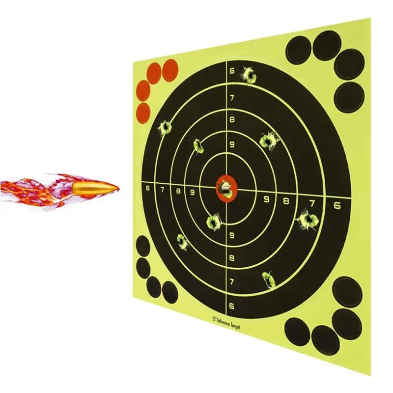 10PCS  Shooting Targets Stickers Reactive Splatter Adhesive Sticker Paper Gun Shoot Training Accessories 8Inch