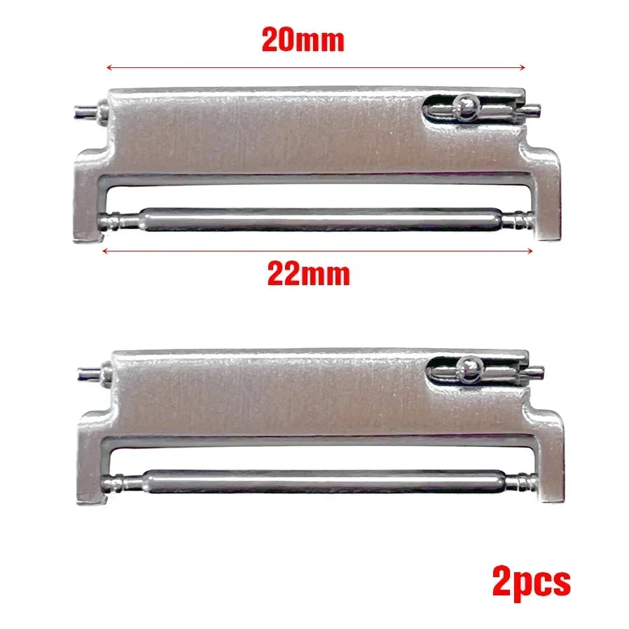 2pcs Watchband Connectors 22mm To 22mm 20mm To 22mm 14/18/20mm To 20mm Quick Release Pins Adapter Watch Band Spring Bars