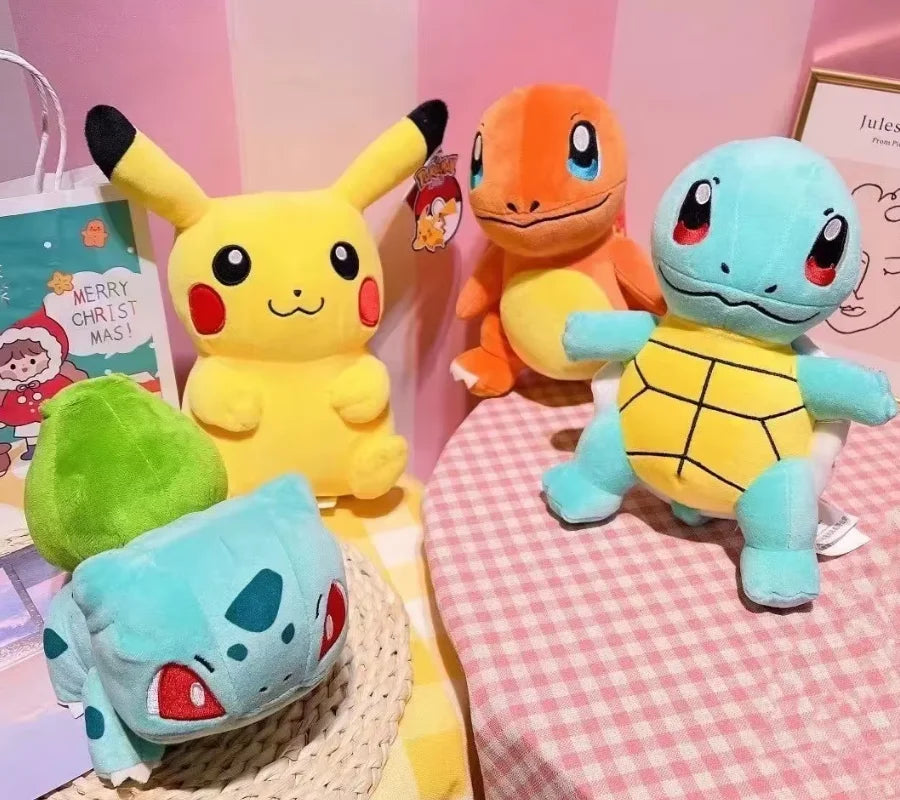 POKEMON Original Plush Toy Gengar Pikachu Plush Doll Soft Kawaii Cute Cartoon Piplup Toys for Kids Gift！！