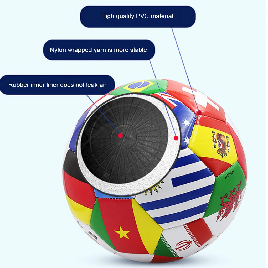 National Flag Colours Soccer Ball Suitable For Different Surfaces And Teamwork Innovative Foot Balls