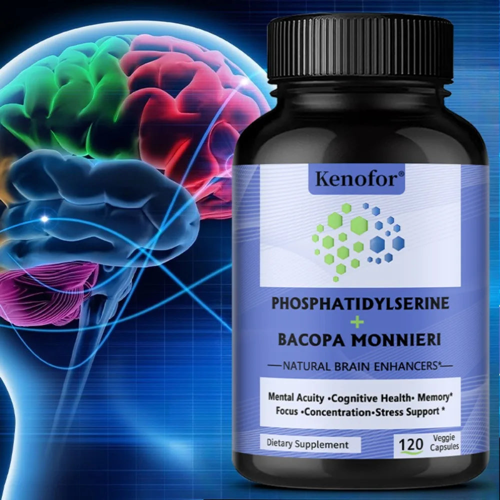 Phosphatidylserine Supplement Capsules, Improves Brain Function, Enhances Focus and Memory