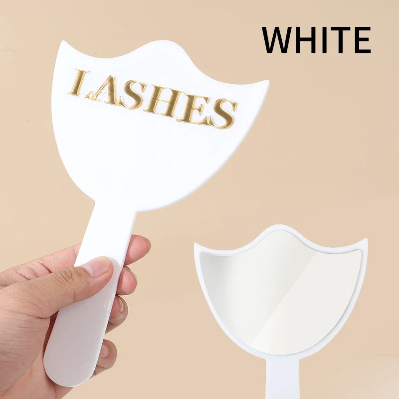 Professional Eyelash Extension Mirror - High Definition Glass, with Handle for Precision Lashing & Makeup