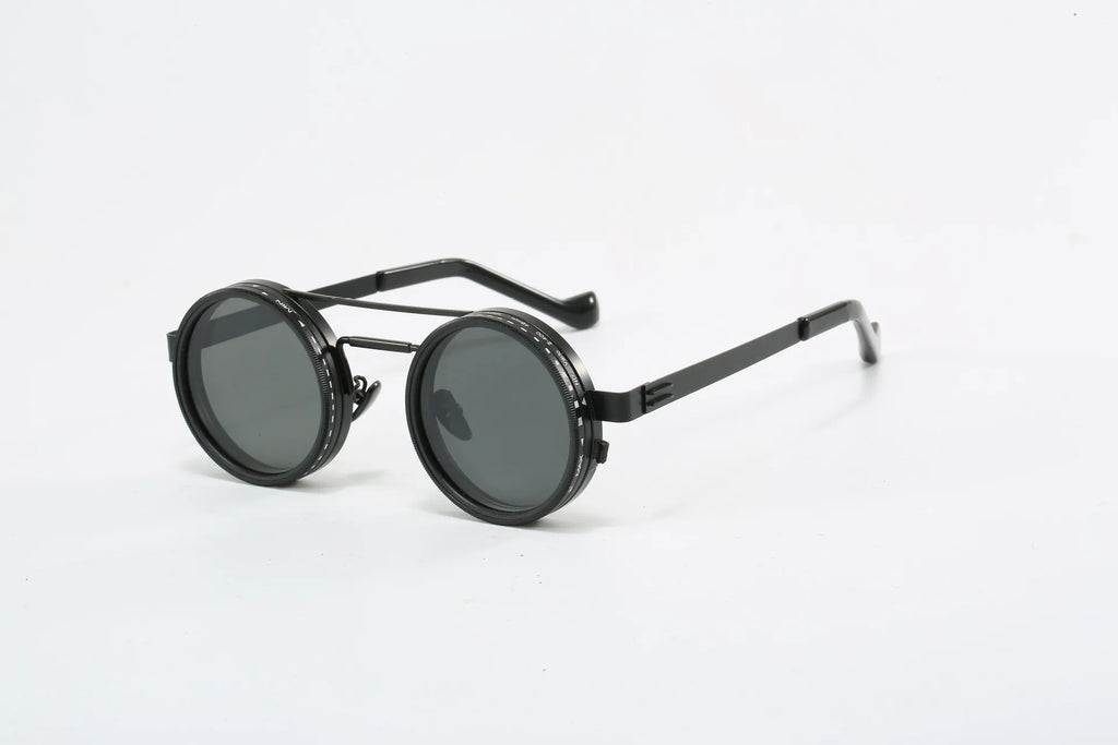 Polarized ND2 400 Adjustable Dimming Sunglasses UV Protection Metal Frame HD Lens for Mountaineering Cycling