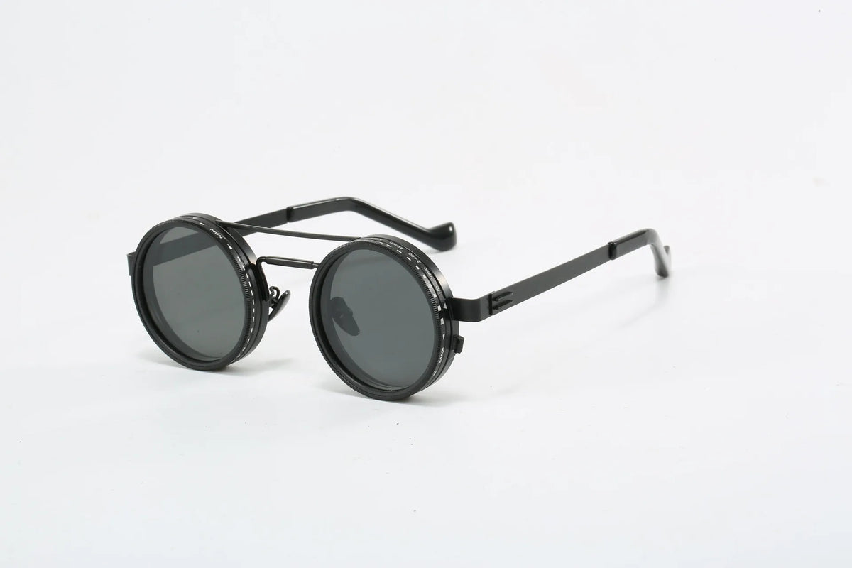 Polarized ND2 400 Adjustable Dimming Sunglasses UV Protection Metal Frame HD Lens for Mountaineering Cycling