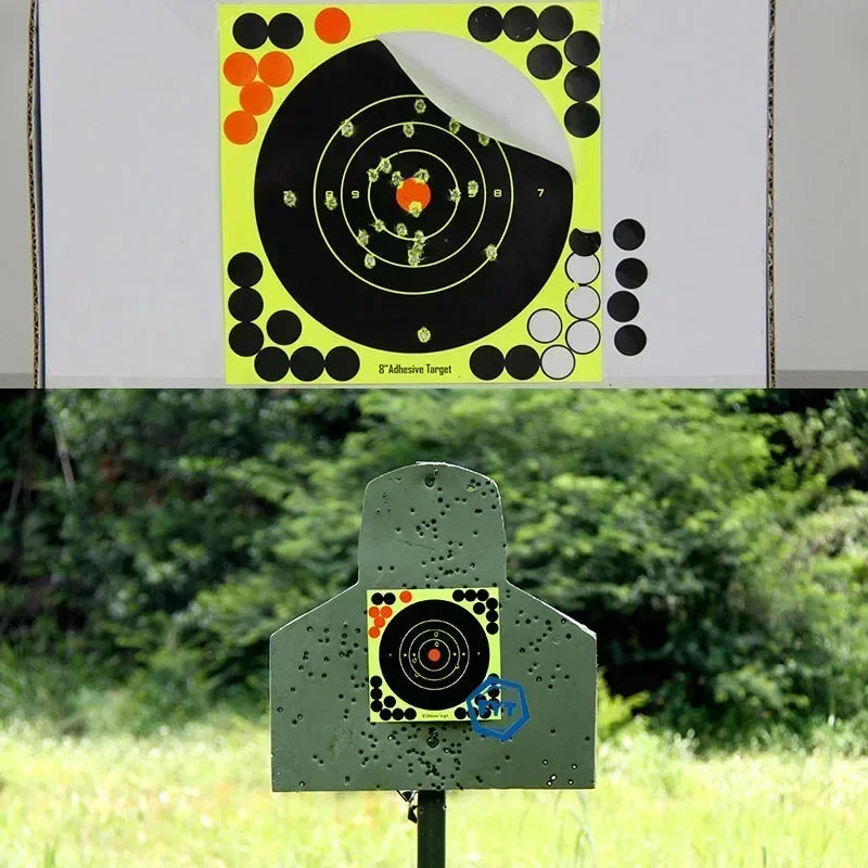 10PCS  Shooting Targets Stickers Reactive Splatter Adhesive Sticker Paper Gun Shoot Training Accessories 8Inch