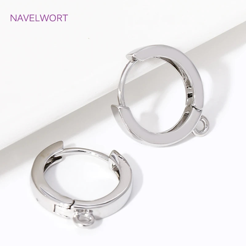 18K Gold Plated Round Earring Clasps Accessories,Clasps For Earrings,For Earring Making Supplies,DIY Jewelry Making Materials