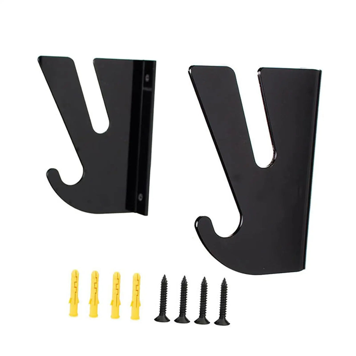 2Pcs Skateboard Wall Mount Organizer Rack Surfboard Acrylic Holder with Hanger Hook Skis Snowboard Stand for Longboard Display