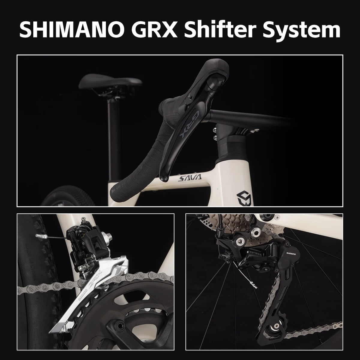 SAVA New R21 Gelaro S8/S6/S4 Gravel Bike, All-Terrain Off-Road Bike, Carbon Fiber Frame and GRX 12/GRX 20Speed Gearset Bicycle