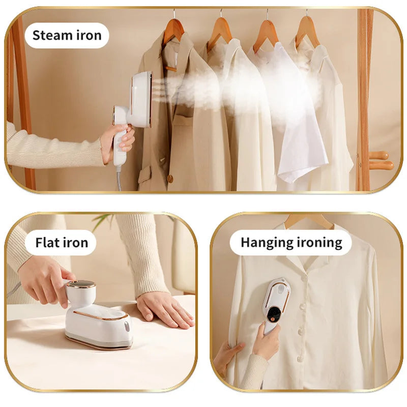 Handheld Portable Mini Steam Iron with Four Temperature Control High-Power Rotating Ironing Machine for Fabric Care