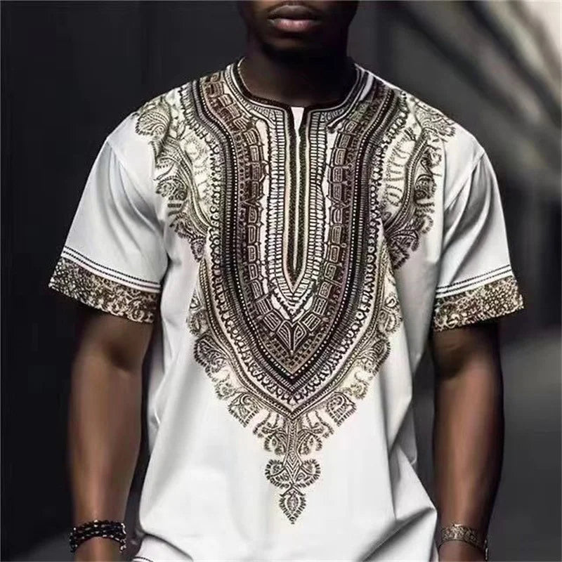 Men's 6-pack Abdominal Muscle T-shirt 3D Printed Short-sleeved Fitness Running Sports Casual Loose Short-sleeved Comfortable Shirt