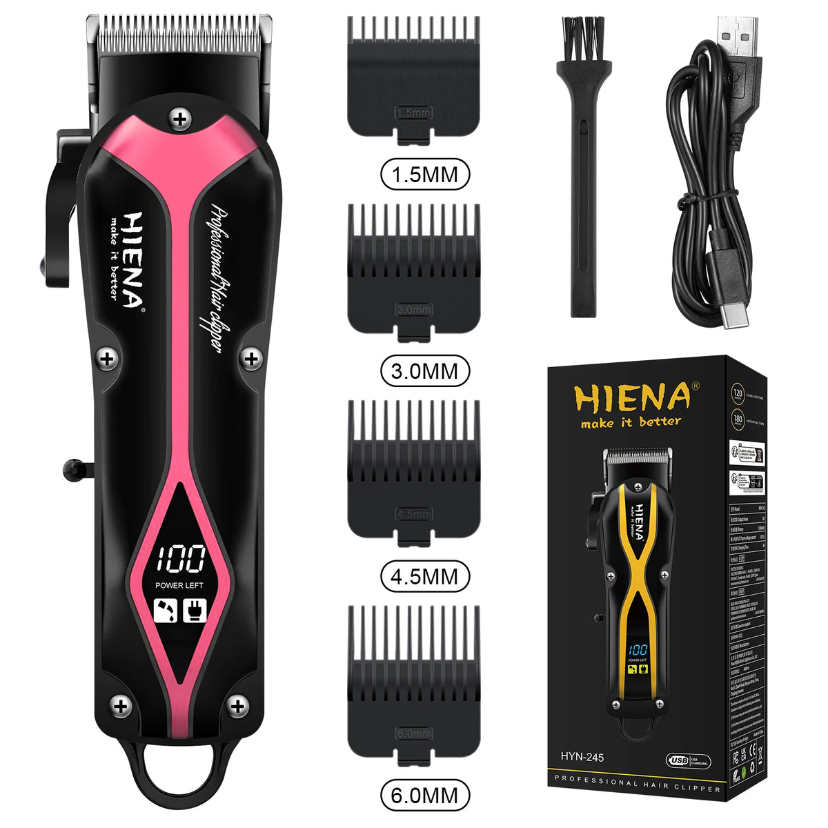 Newest Electric Hair Clipper Rechargeable Men's Electric Shaver Hair Trimmer Professional Barber Cordless Hair Cutting Machine