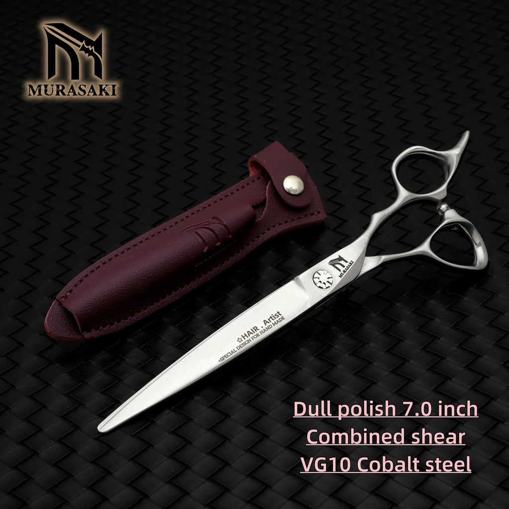 Professional VG10 Steel Barber Scissors, 5.75 Inch Willow Leaf Single-Sided Sharp Blade, Specialized for Regulating Hair Volume
