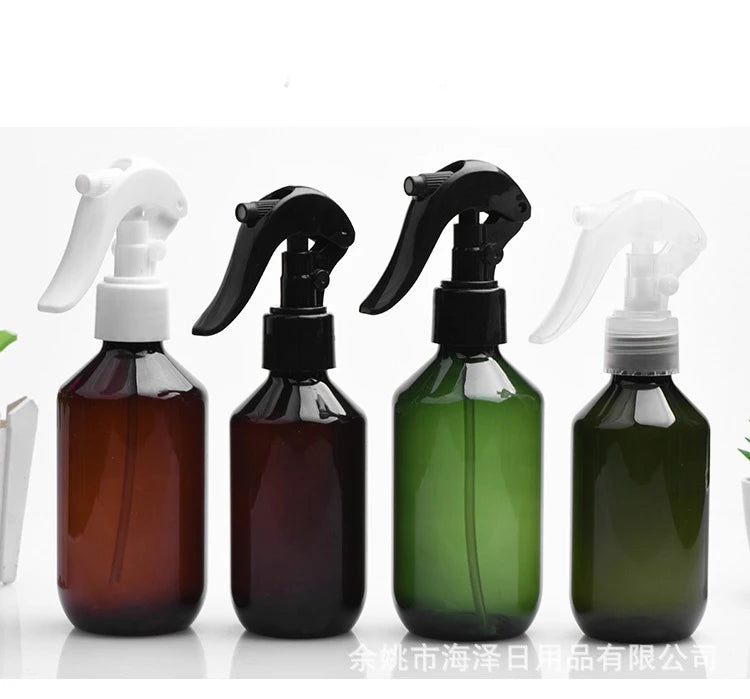 10/20/50pcs 100ml Green Plastic Bottle With Spray 150ml Brown Perfume Trigger Sprayer Refill Bottle 200ml PET Container HZ62001