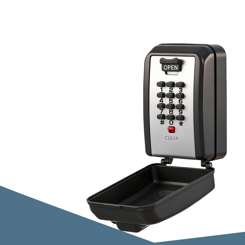 Key Lock Box Customizable 12-Digit Combination LockBox for Keys with Resttable Code Large Capacity Weatherproof Outside Spare Ke