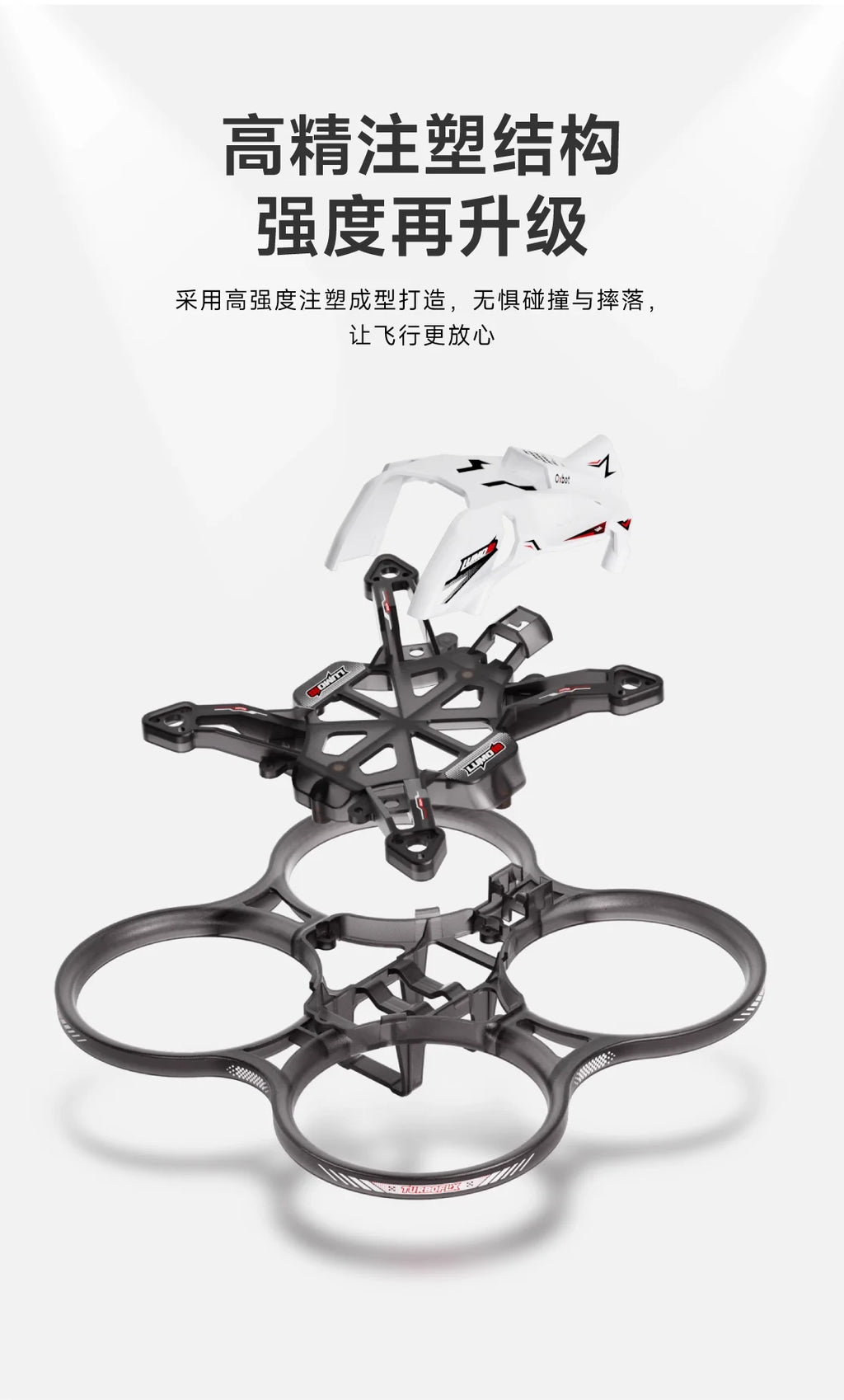 Oxbot Lumo18 1.8" FPV Drone Frame with O4 HD Digital Video Transmitter - Racing Quadcopter
