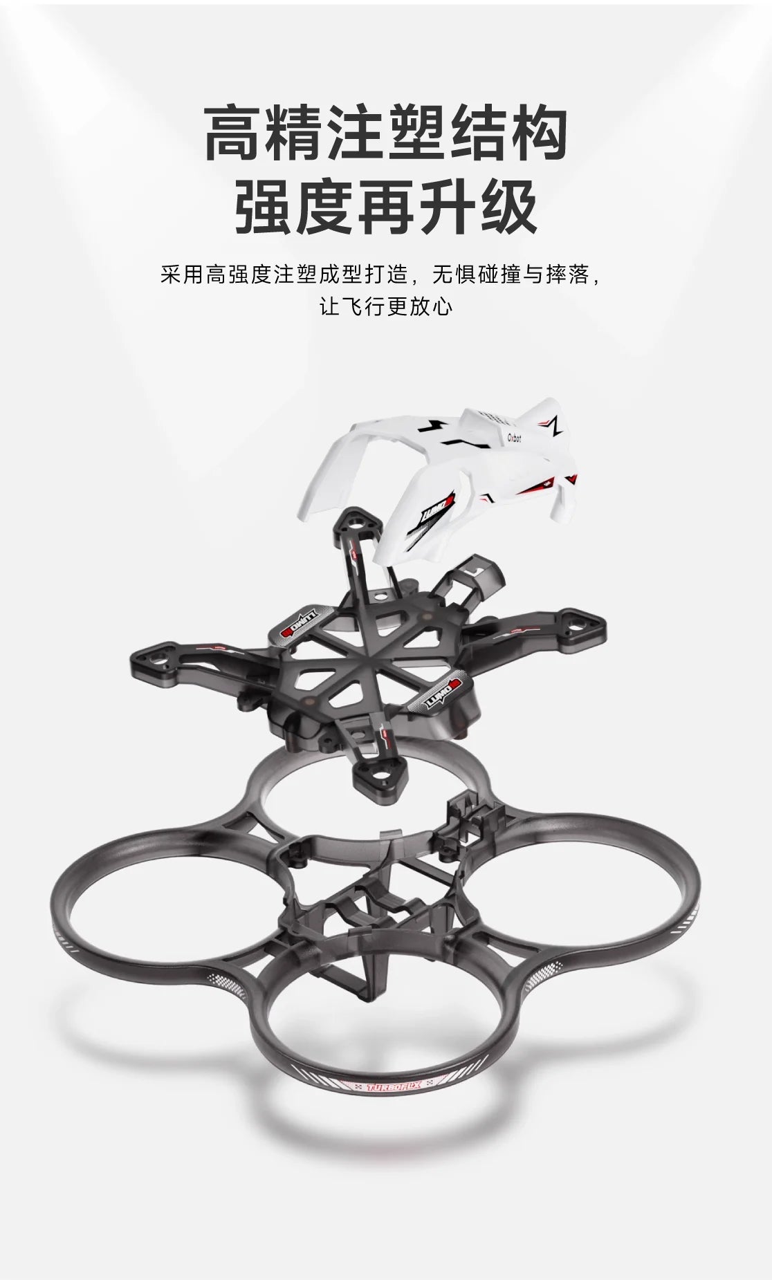 Oxbot Lumo18 1.8" FPV Drone Frame with O4 HD Digital Video Transmitter - Racing Quadcopter