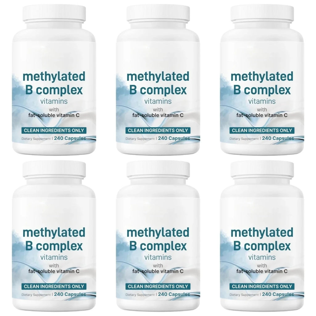 Methylated B Complex Capsule 240 Count Support Energy Generation & Neurological Health — Methylfolate B12,Thiamine and Vitamin C