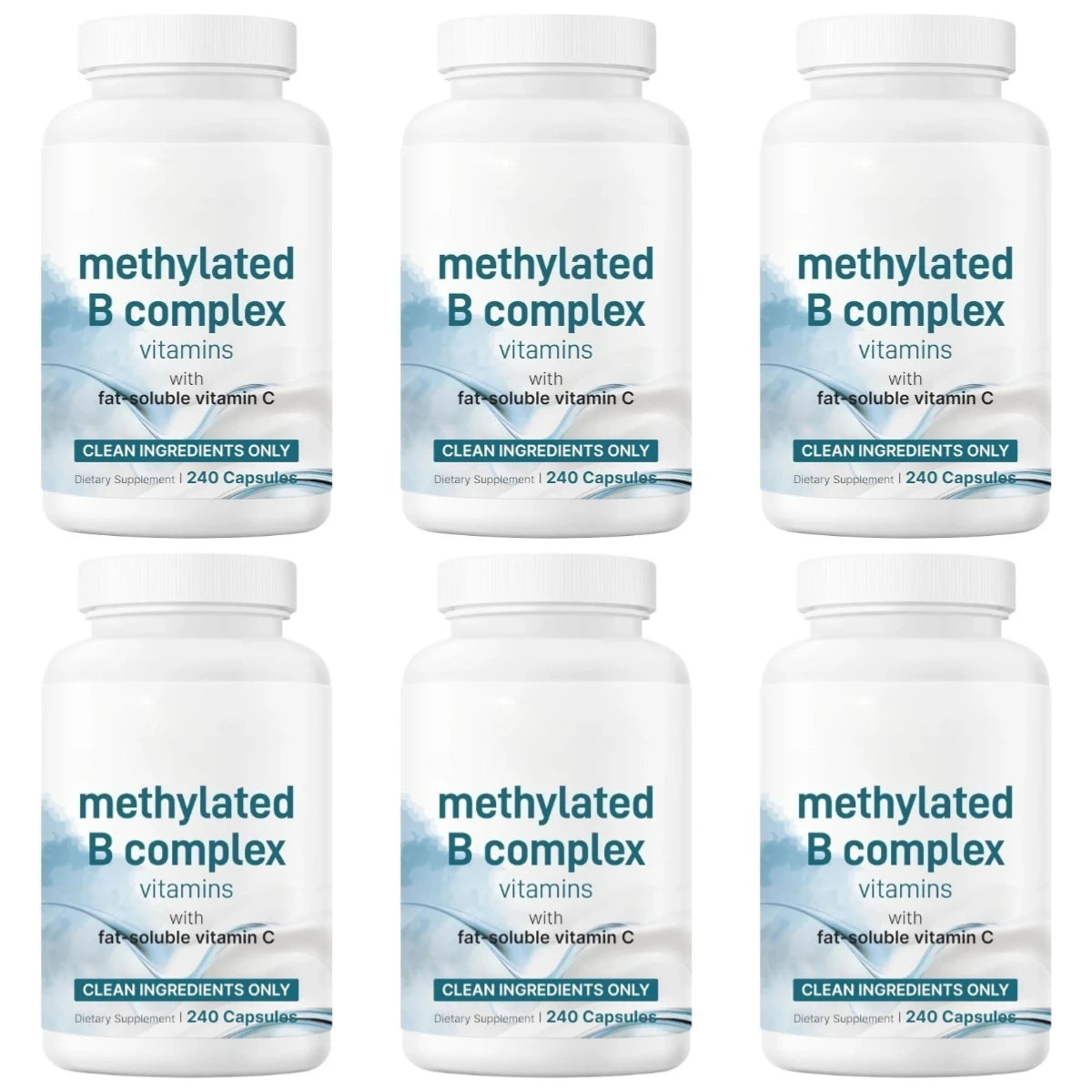 Methylated B Complex Capsule 240 Count Support Energy Generation & Neurological Health — Methylfolate B12,Thiamine and Vitamin C