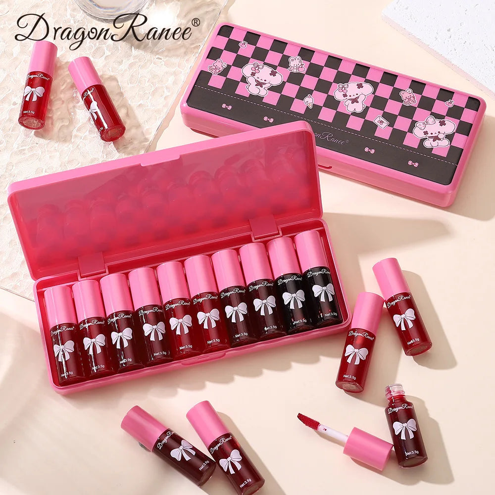 10 pack lip gloss set, easy to color and non fading, moisturizing lip gloss, waterproof and moisturizing lipstick water