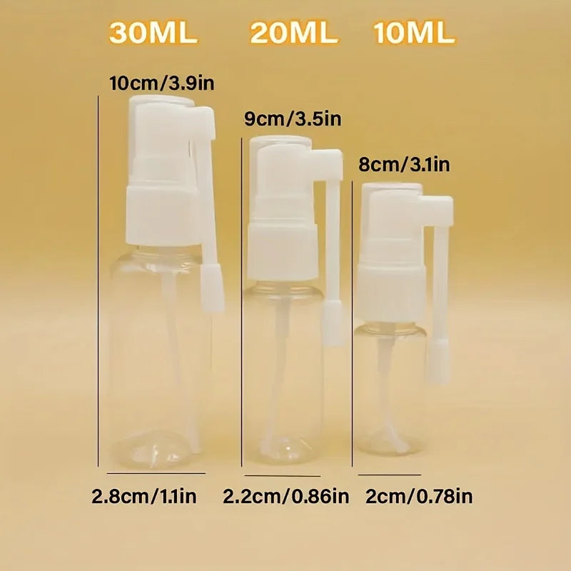 2pcs Rotatable Nozzle Spray Bottle Refillable Nasal Wash Bottle Transparent Plastic Atomizer Empty Sprayer Snoot Clean Container