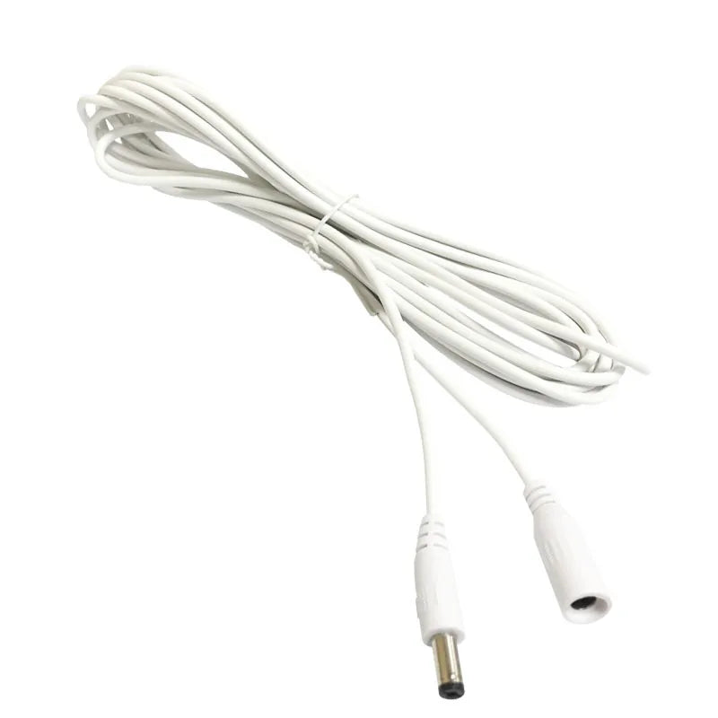 DC12V Power Extension Cable 2.1*5.5mm Connector Male To Female For CCTV Security Camera Black Color 16.5Feet 5M 10m Power Cable