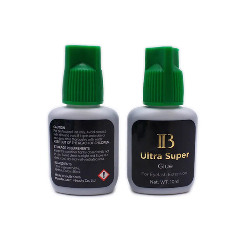 10 Bottles Black False Eyelashes Glue IB Ultra Super Glue Individual Fast Drying Glue for Eyelash Extensions 5ml/10ml