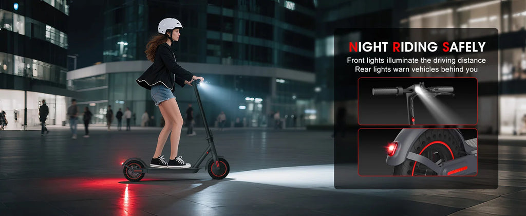 Adult 350W Electric Scooter 19mph Top Speed 16 Miles Max Range Foldable E-Scooter with 8.5'' Tires Double Shock System APP Control
