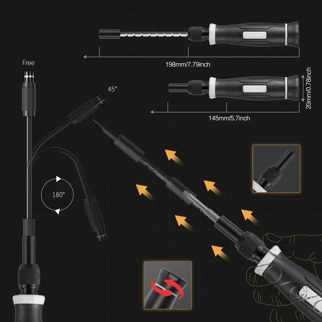 Precision Screwdriver Set, Laptop Tool Kit, 152/25 in 1 Professional Computer Screwdriver Repair Kit T5 T6 Torx Screwdriver