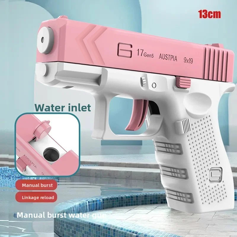 @Space Electric Water Gun Energy Ring Burst Transformation LED Lights Large Capacity Full Auto Continuous Fire Squirt Gun Toy