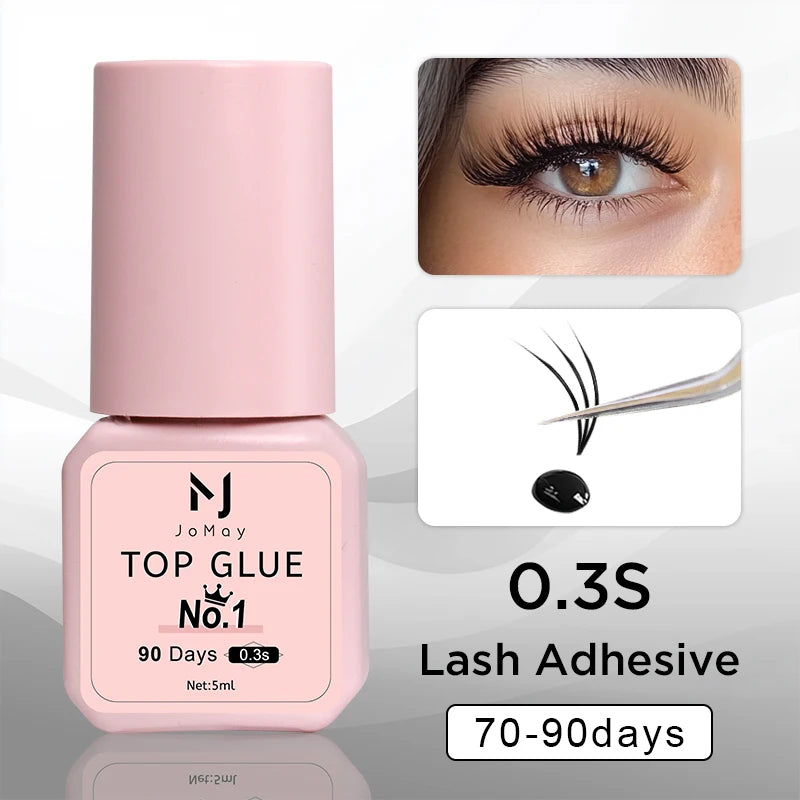 5ml Fast Drying Strong False Eye Lash Extension Glue Adhesive Retention 70-90days Low Smell Mink Eyelash Glue For Makeup
