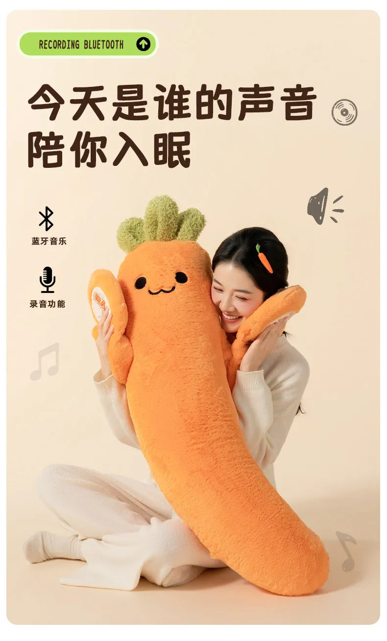 Okya Carrot King Sleep Pillow Graphene Heated Percussion Hug Pillow Three Adjustable Temp Settings  Kids Sleep Aid Bed Use