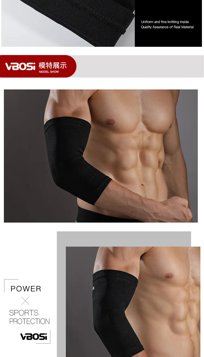 JINGBA Elastic Arm Sleeve for Sports, Breathable Elbow Support Compression Brace Protector, Ideal for Various Sports