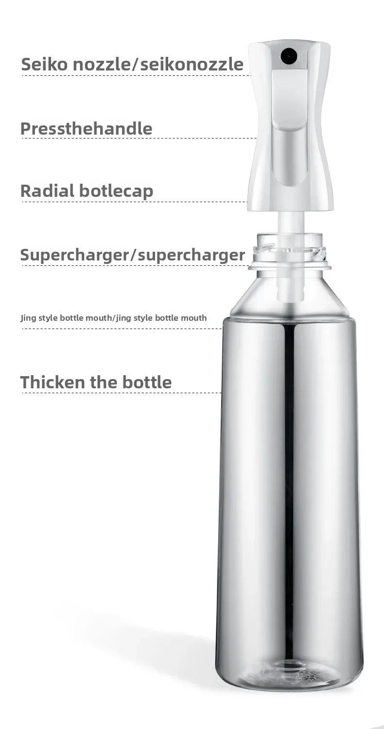 Refillable Hair Spray Bottle 500/300/200ml Continuous Mist Watering Can Automatic Salon Barber Hair Tools Sprayer