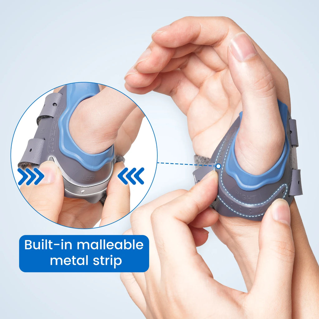 VELPEAU CMC Thumb Brace with Shape-memory Restriction Splint, Thumb CMC Joint Stabilizer for Thumb Basal Arthritis Pain