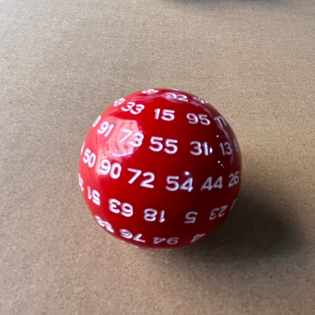 1pcs 100 Side Number Dice for DND TRPG RPG Cthulhu Board Game Running Team Black White Green Red Yellow Polyhedral Dnd Dice Set