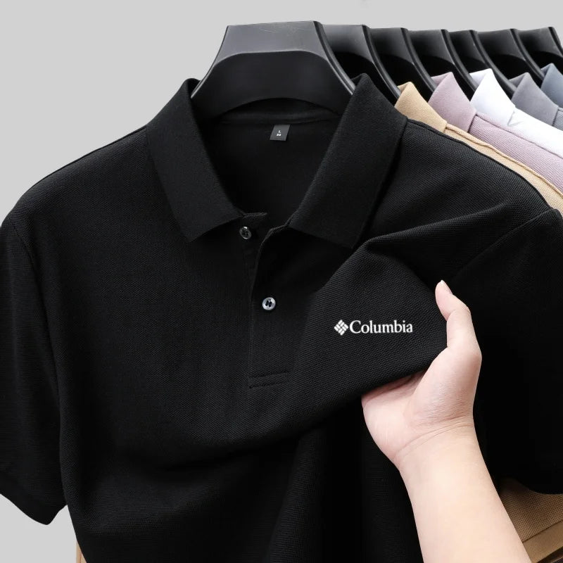 100% Pure Cotton Summer New Men's Short-Sleeved Polo Shirt, Comfortable and Breathable High-End Brand Designer Embroidered T-Shi