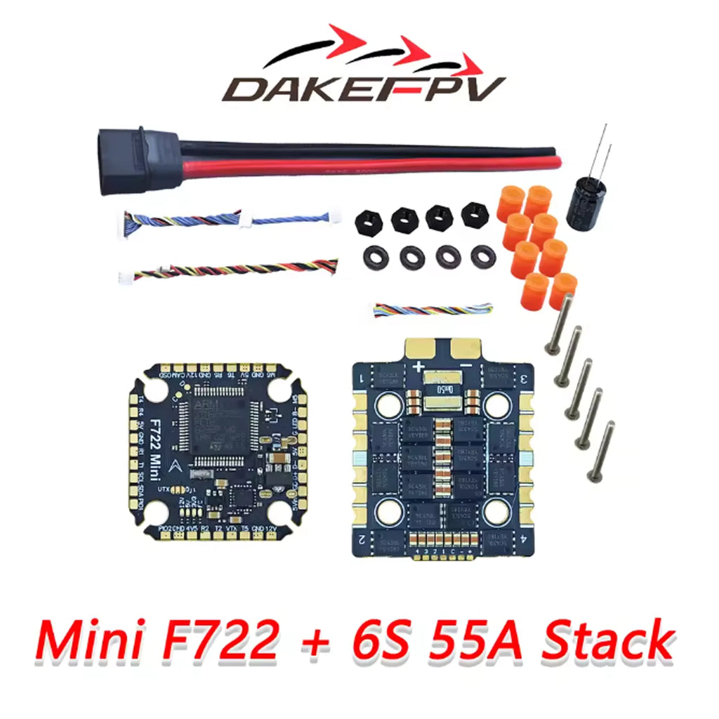 DAKEFPV F7 MINI Flight Stack F7 MINI Flight Controller 55A/60A/70A Mini ESC 20x20mm for FPV Drone
