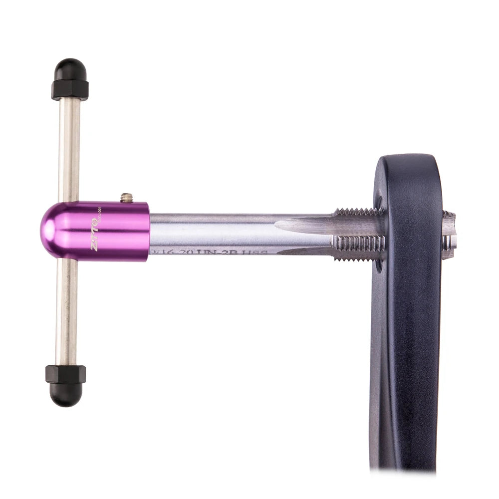 ZTTO Bicycle Crank Tapping Threading Tool Crank Pedal Thread Tapping Device Crankset 9/16 Inch Driver Screw Hole Tool Steel