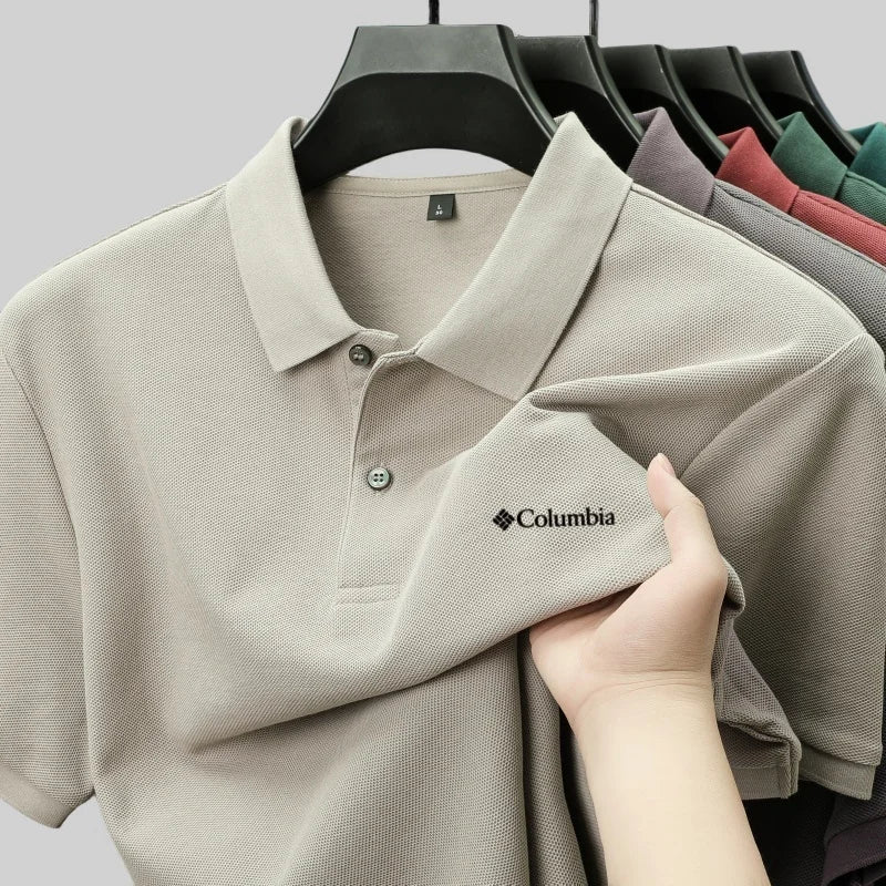 100% Pure Cotton Summer New Men's Short-Sleeved Polo Shirt, Comfortable and Breathable High-End Brand Designer Embroidered T-Shi