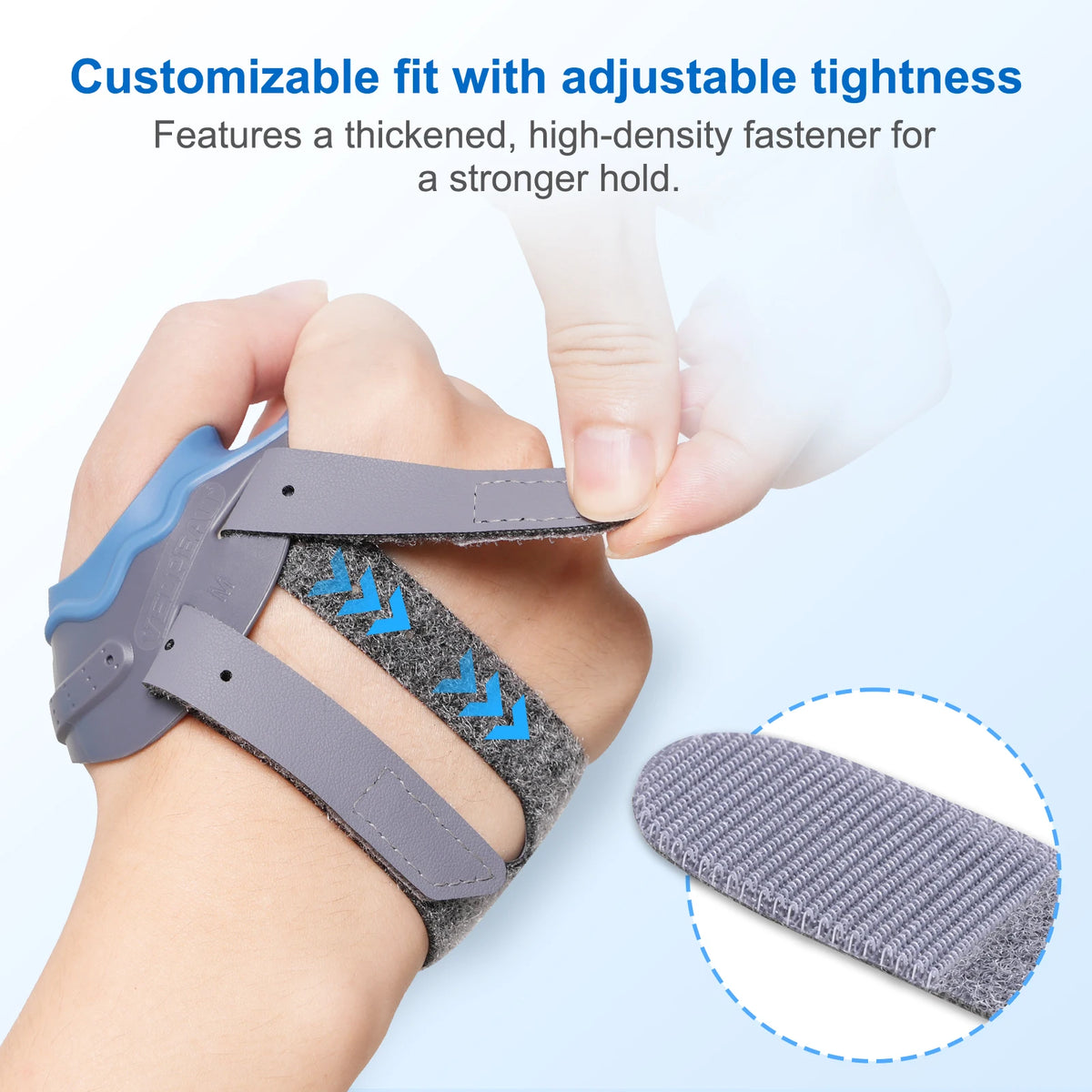 VELPEAU CMC Thumb Brace with Shape-memory Restriction Splint, Thumb CMC Joint Stabilizer for Thumb Basal Arthritis Pain