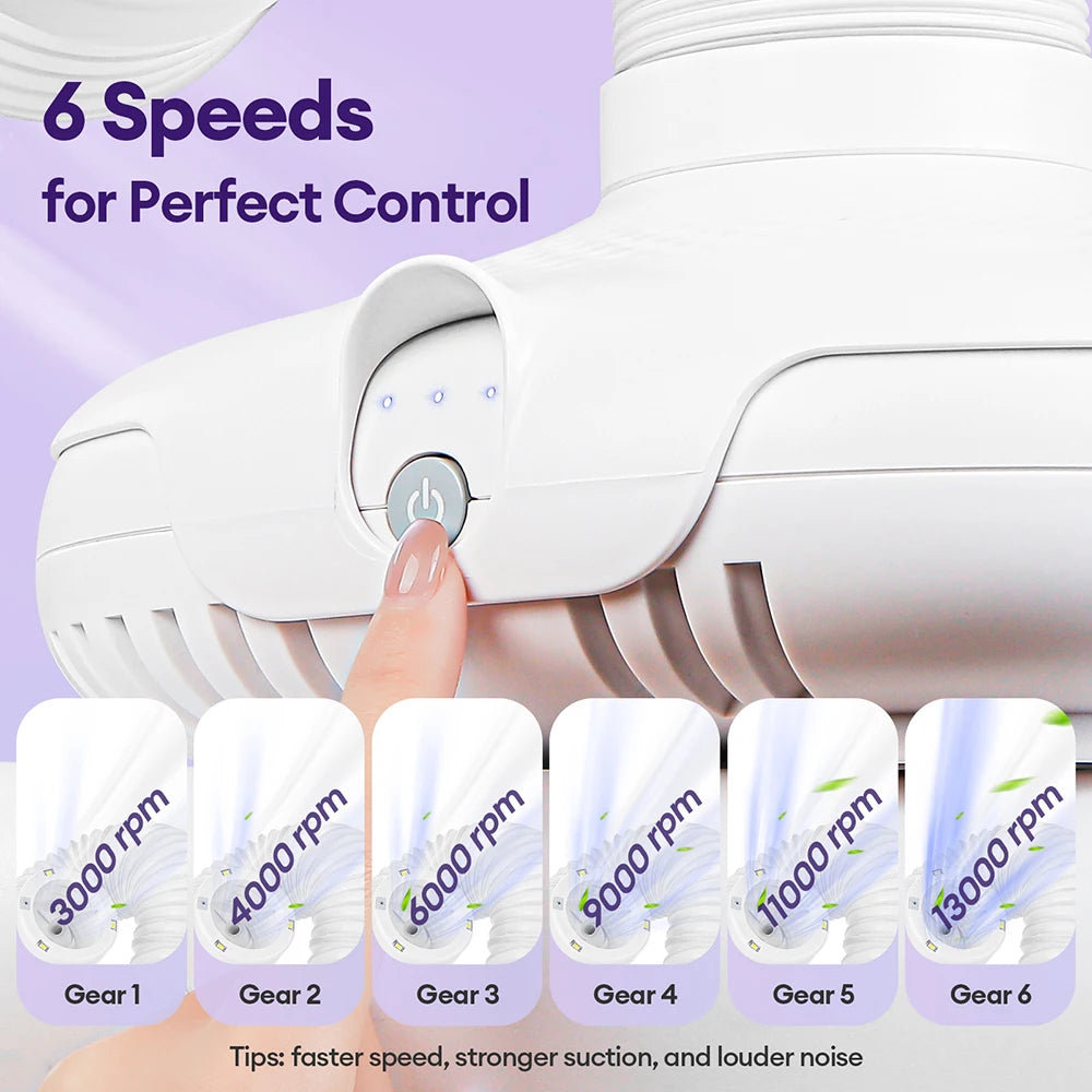 13000RPM Nail Dust Collector Vacuum Cleaner Manicure Machine Tools Strong Power Nail Art Tool Nail Vacuum Cleaner With Filter
